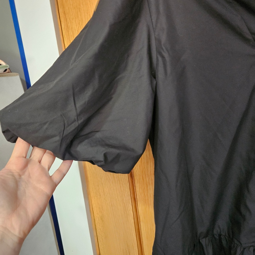 THML Black Mini Dress with Cream Collar - Picture 4 of 9
